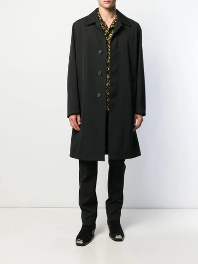 GIVENCHY LOGO OVERCOAT - 黑色