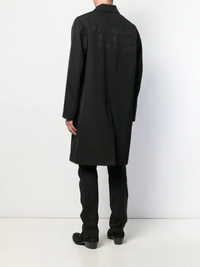 GIVENCHY LOGO OVERCOAT - 黑色