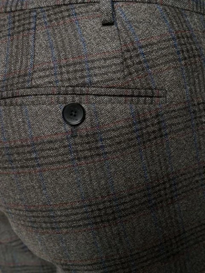 Shop Etro Plaid Single-breasted Suit In Grey