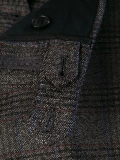Shop Etro Plaid Single-breasted Suit In Grey