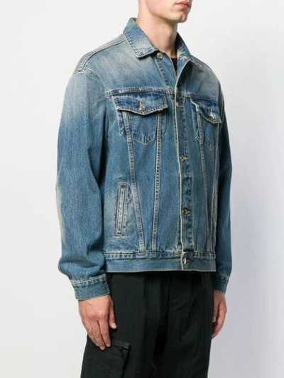 Shop Ih Nom Uh Nit Graphic Print Denim Jacket In Black