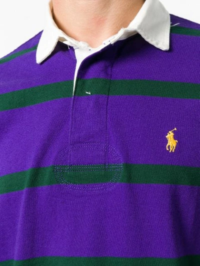 Shop Polo Ralph Lauren Shortsleveed Polo Shirt - Purple