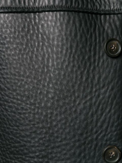 Shop Acne Studios Textured Leather Coat In 900-black