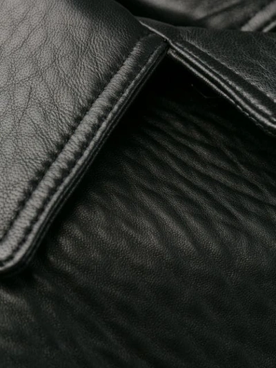 Shop Acne Studios Textured Leather Coat In 900-black