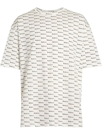 Burberry Archive Logo Print Cotton T-shirt In White | ModeSens
