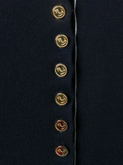 Shop Thom Browne 4-bar Button-back Sport Coat - Blue