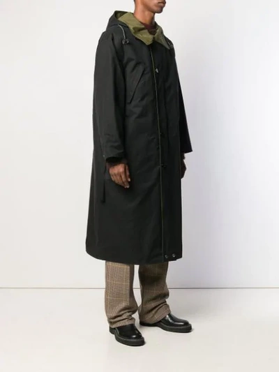 Shop Marni Oversized Raincoat In Black