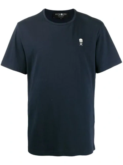 Shop Hydrogen Embroidered T-shirt In Blue
