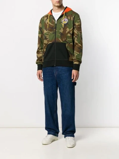 Shop Polo Ralph Lauren Camouflage Print Hoodie In Green