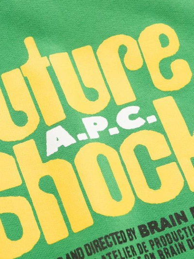 Shop Apc Future Shock Hoodie In Green