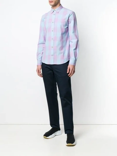 Shop Acne Studios Isherwood Checked Shirt In Pink