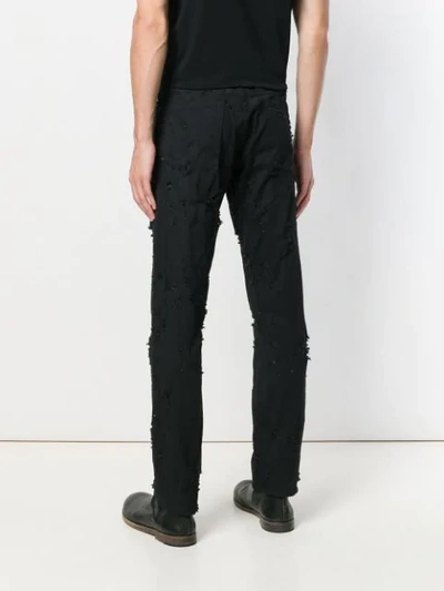 Shop Ann Demeulemeester Distressed Skinny Jeans In 099 Black