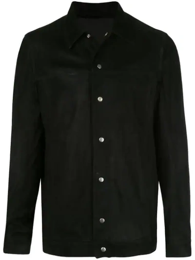 Shop Rick Owens Button-up Jacket In Black
