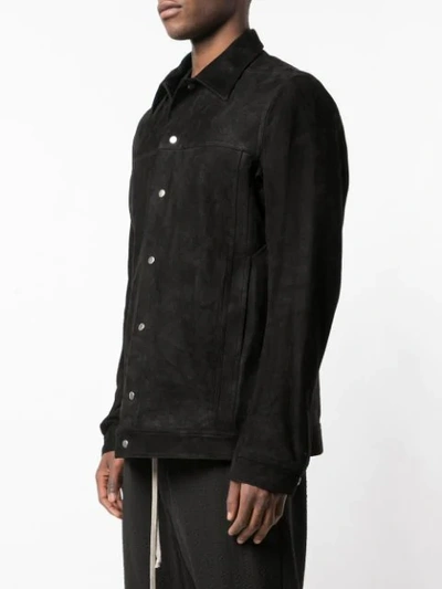 Shop Rick Owens Button-up Jacket In Black