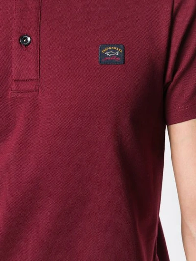 Shop Paul & Shark Logo Patch Polo Shirt - Red