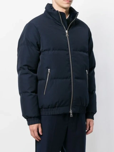 Shop Ami Alexandre Mattiussi Lined Down Jacket In Blue