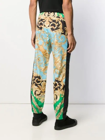 Shop Versace Barocco Print Track Pants In Multicolour