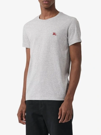 Shop Burberry Cotton Jersey T In A2142 Grey