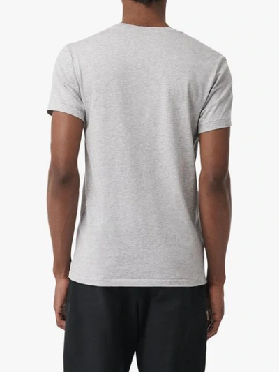Shop Burberry Cotton Jersey T In A2142 Grey