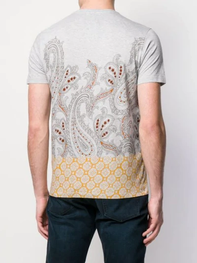 Shop Etro Parrot And Paisley Print T In Grey