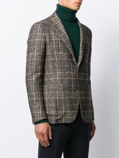 TAGLIATORE CHECK SINGLE-BREASTED BLAZER 