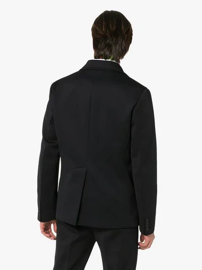 Shop Prada Zip Pocket Blazer In Black