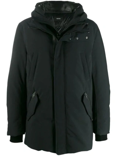 Shop Mackage Edward Down Mid-length Coat In Black