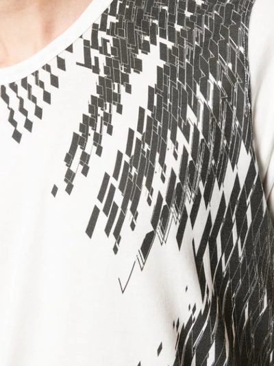 Shop Stone Island Shadow Project Geometric Print T-shirt In White