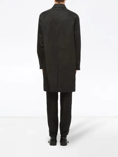 Shop Prada Gabardine Raincoat In Black