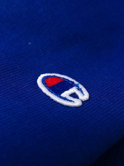 Shop Champion Embroidered Logo Hoodie In Bkk Blue