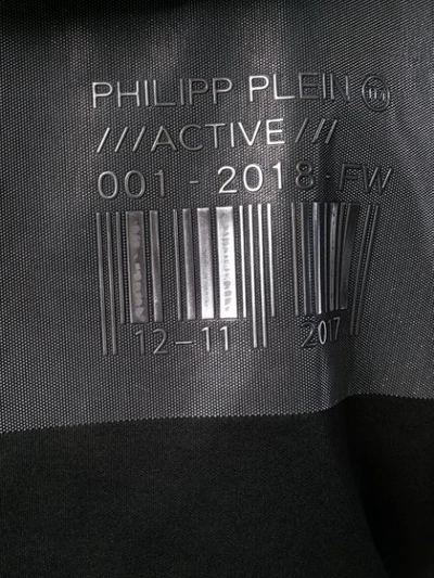 Shop Philipp Plein Metallic Logo Gillet Jacket In Black