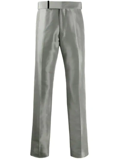 Shop Tom Ford Straight-leg Tailored Trousers In Grey