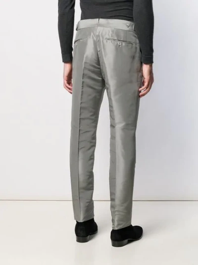 Shop Tom Ford Straight-leg Tailored Trousers In Grey