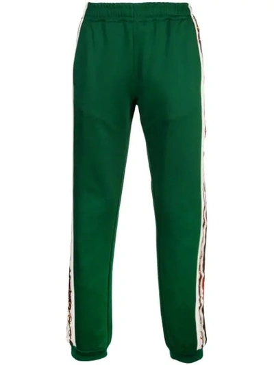 Shop Gucci Side Stripe Track Pants In Green