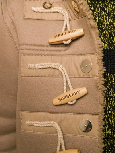 Shop Burberry Shearling-lined Duffle Coat In Neutrals