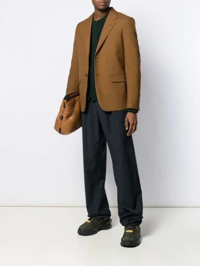 Shop Marni Suit Blazer Jacket In Brown