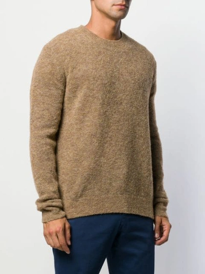 Shop Dondup Crew Neck Terry Sweater In Neutrals