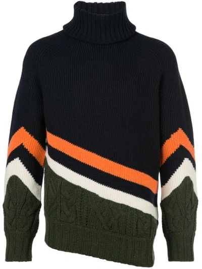 Shop Sacai Oversized Panelled Jumper In 212