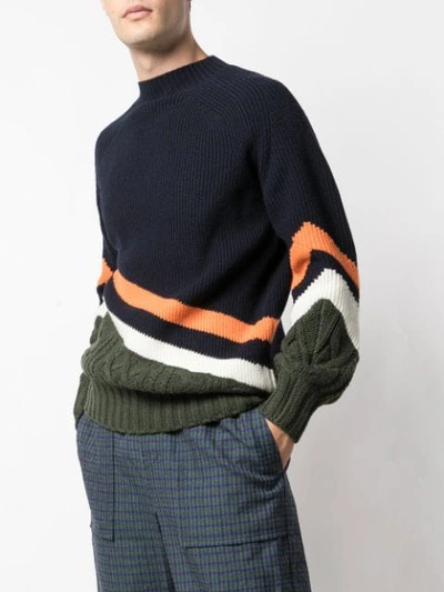 Shop Sacai Oversized Panelled Jumper In 212