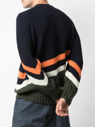 Shop Sacai Oversized Panelled Jumper In 212