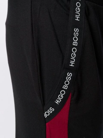 Shop Hugo Boss Side Stripe Track Trousers In Black