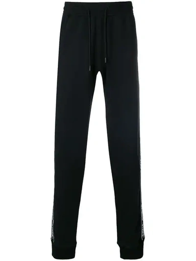Shop Off-white Logo Tape Track Trousers In Black No Color