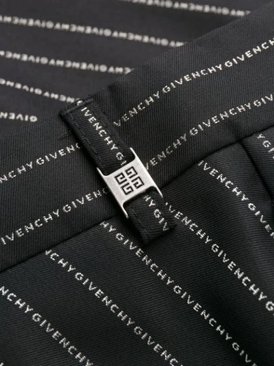 Shop Givenchy Logo Pinstriped Suit In Black