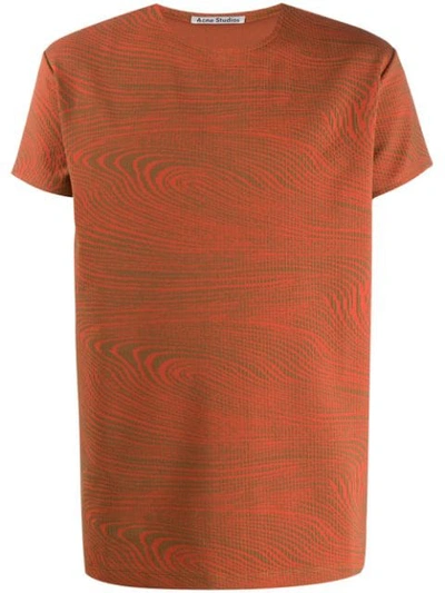 Shop Acne Studios Graphic Print T-shirt In Orange