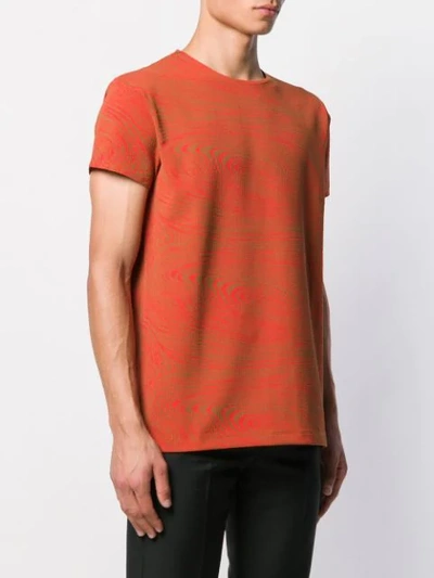 Shop Acne Studios Graphic Print T-shirt In Orange