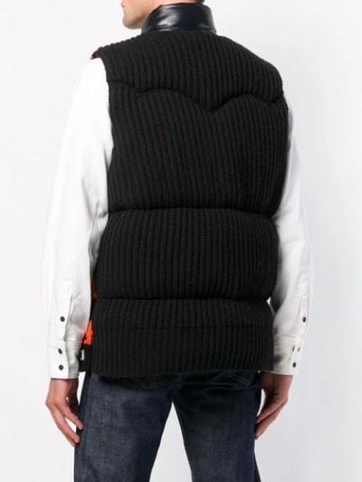 Shop Calvin Klein 205w39nyc Padded Knit Gilet In Black
