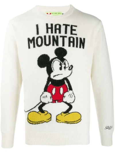 Shop Mc2 Saint Barth Mickey Mouse Jumper In White