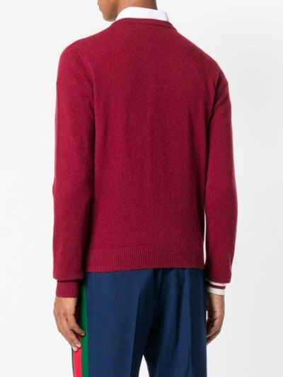 Shop N°21 Intarsia Logo Sweater In Pink