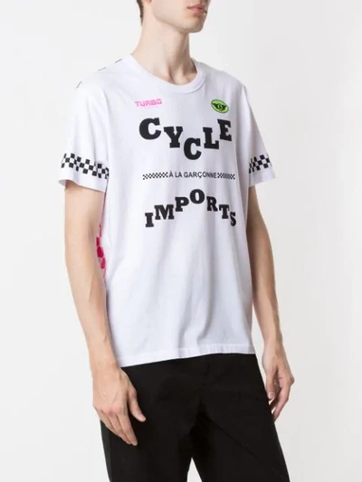 Shop À La Garçonne + Hering Cycle Imports T-shirt In White