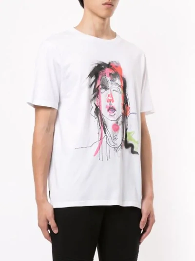 Shop Neil Barrett Julie Verhoeven Mouth T-shirt In White